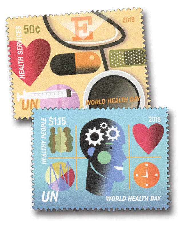 #UN1192-93 - 2018 50¢ & $1.15 World Health Day