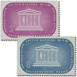 # UN33-34 - 1955 UNESCO