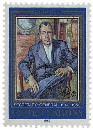 # UN494 - 1987 First Secretary General,Trygue Lie
