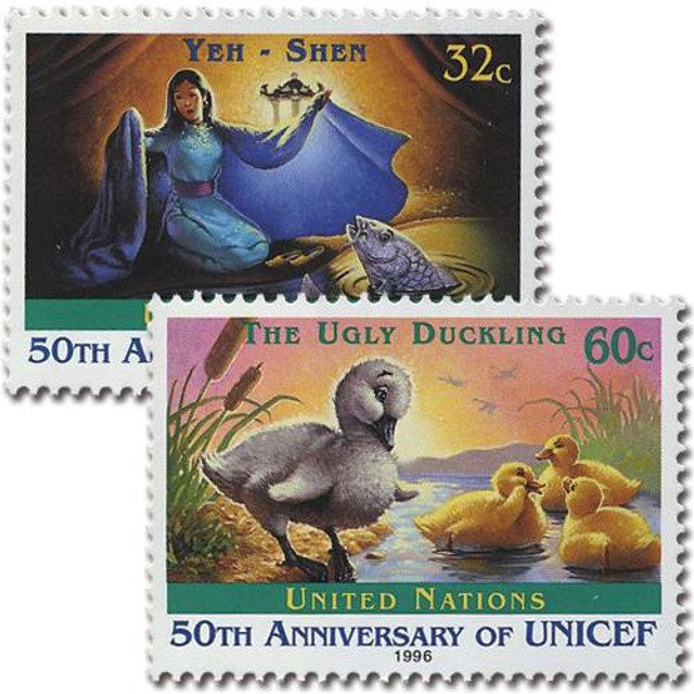 #UN688-89 - 1996 UNICEF 50th Anniversary