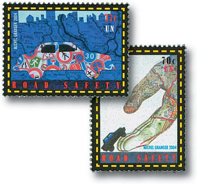 # UN863-64 - 2004 Road Safety, 2 stamps