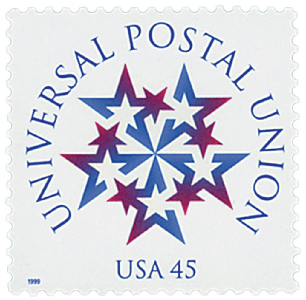 3332 - 1999 45c Universal Postal Union