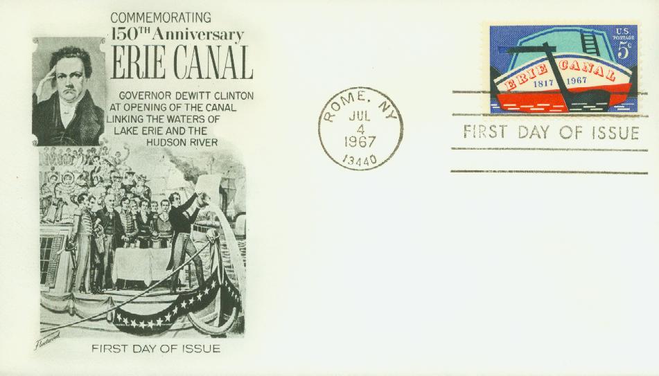 1325 - 1967 5c Erie Canal Fleetwood First Day Cover