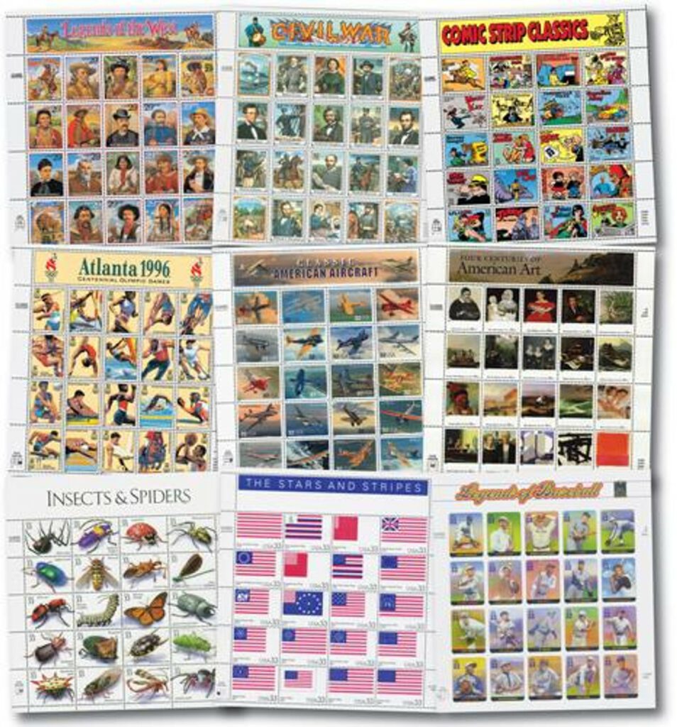 2869//3408 - 1994-2000 Classic Sheets, collection of 9