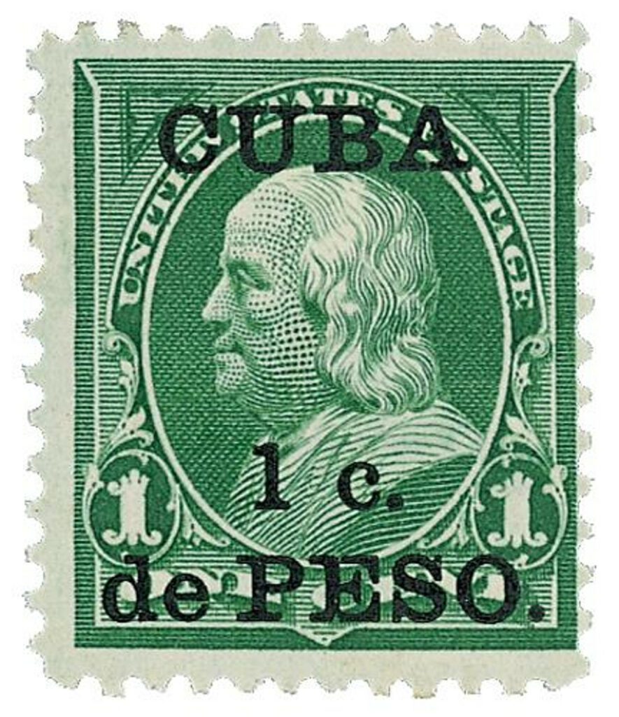 CU221 - 1899 1c on 1c Cuba - Washington, yellow green