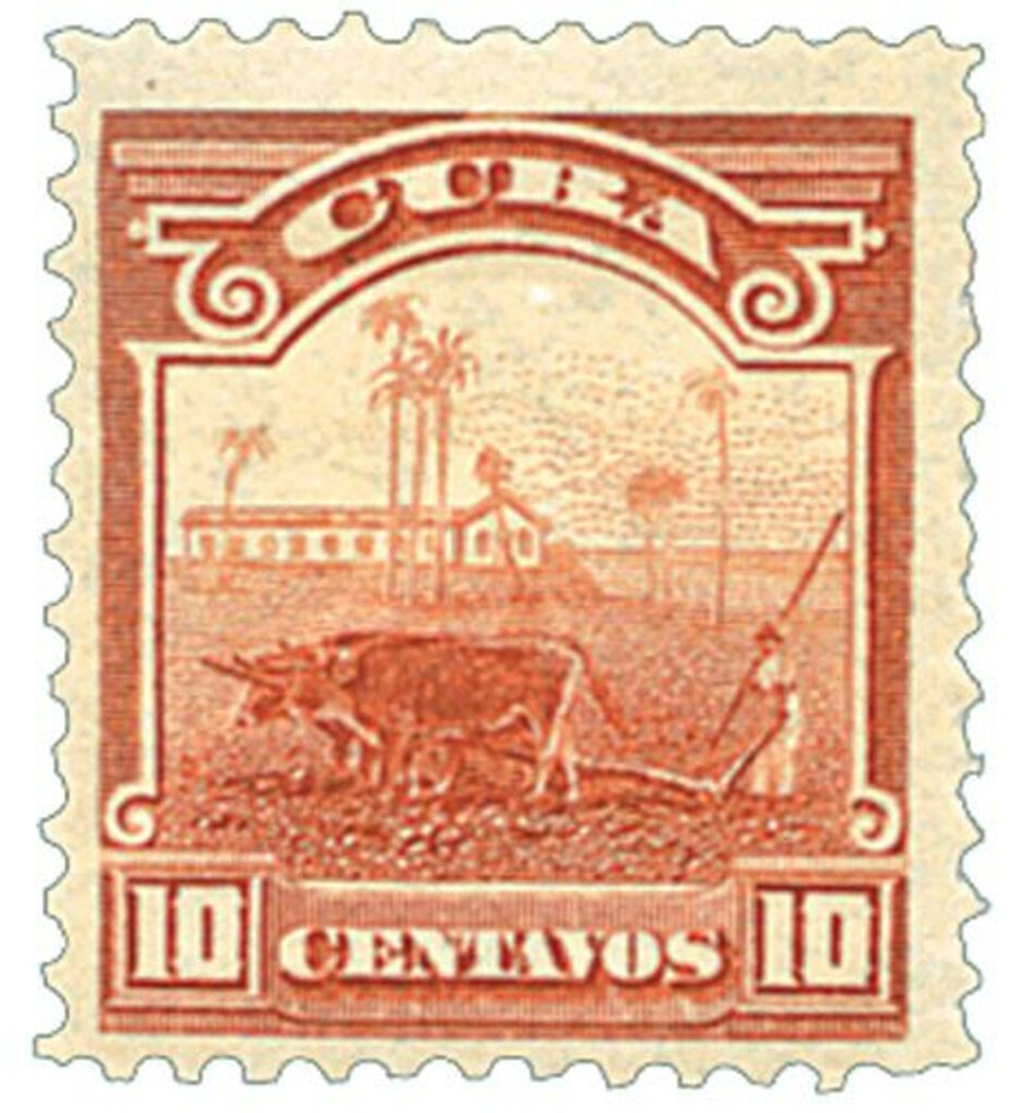 CU231 - 1899 10c Cuba - Cane Field, brown