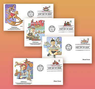 2711-14 - 1992 29c Contemporary Christmas: Toys Fleetwood First Day Cover Set
