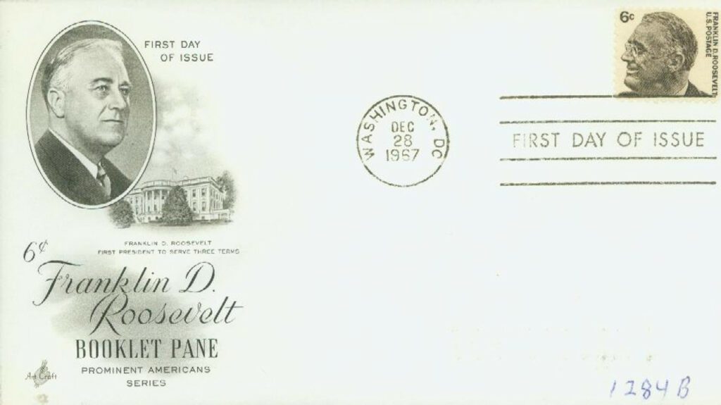 1284bs - 1966 6c Franklin Roosevelt bklt single