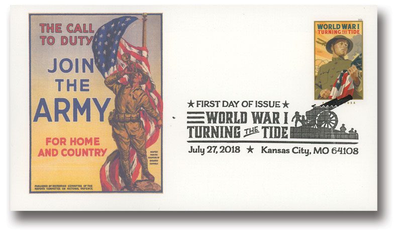 # 5300 - 2018 First-Class Forever Stamp - World War I: Turning the Tide Fleetwood First Day Cover