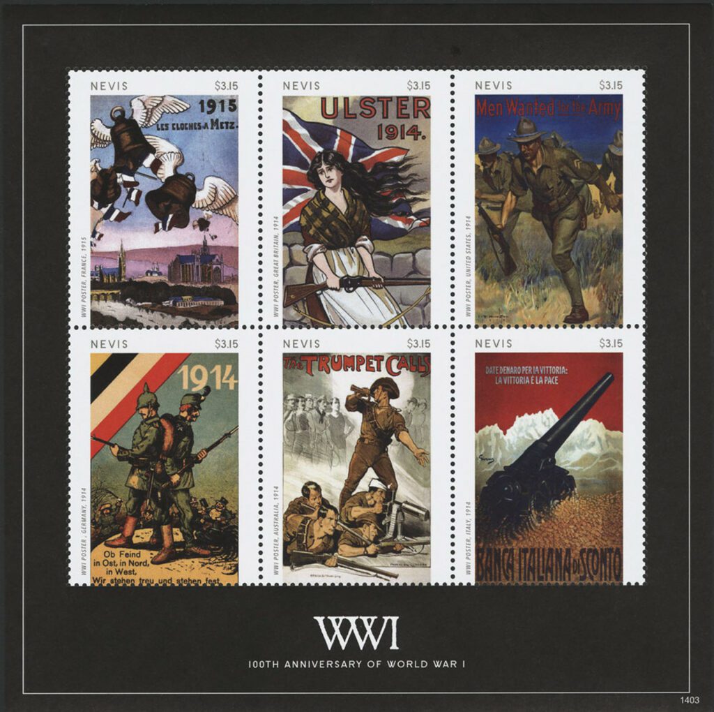 M12334 - 2014 $3.15 World War I Poster Commemorating the 100th Anniversary; Sheet of 6