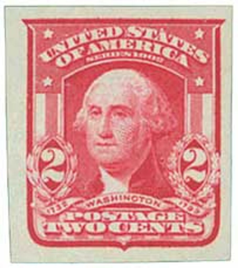 320 - 1906 2c Washington, carmine, imperforate
