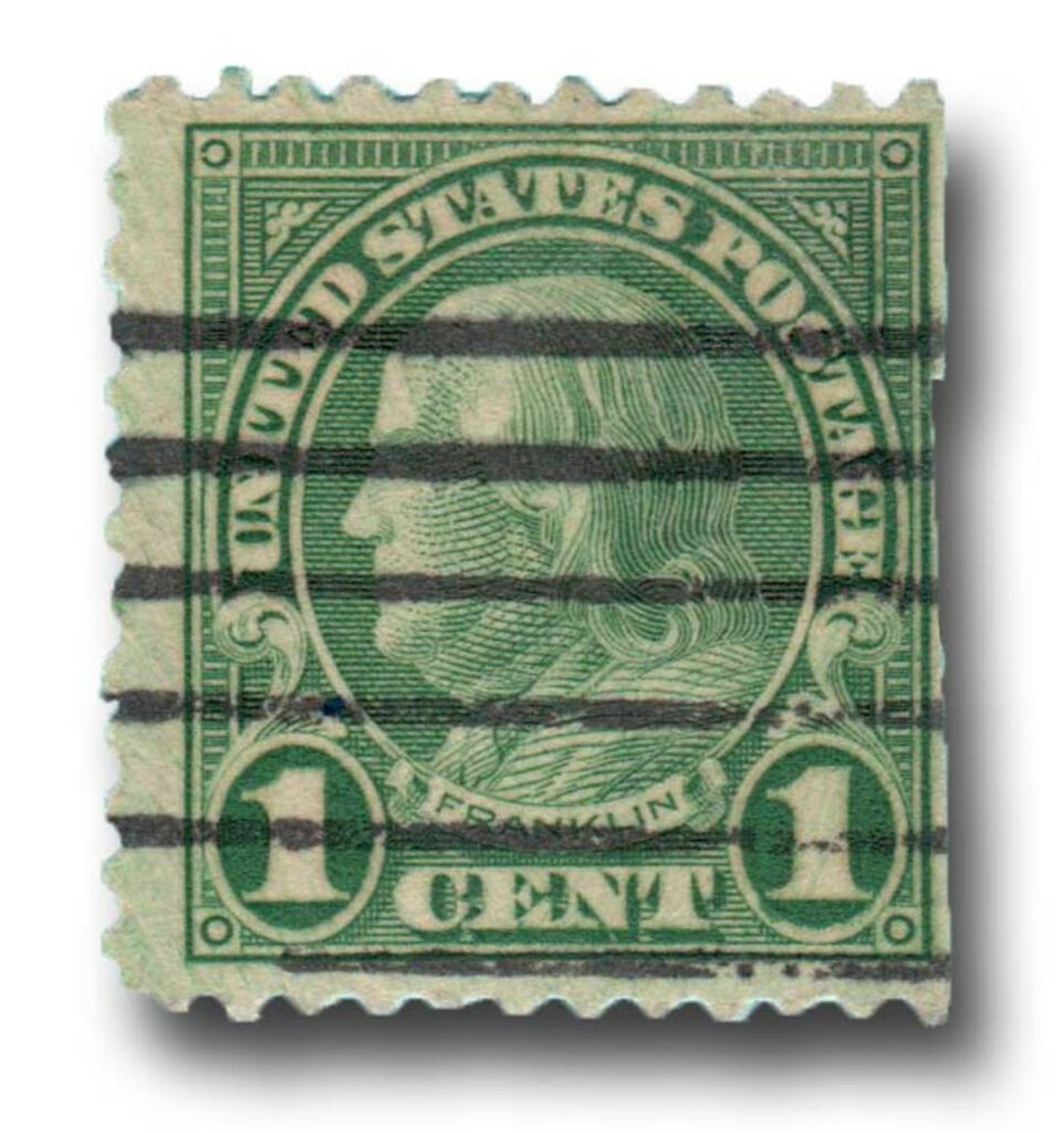 594 - 1923 1c Franklin, green