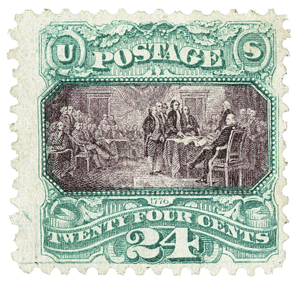 120 - 1869 24c Declaration of Independence