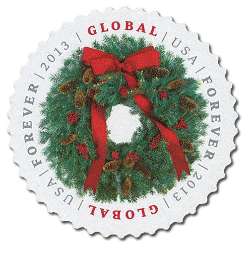 4814 - 2013 Global Forever Stamp - Evergreen Wreath