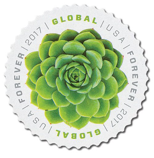 5198 - 2017 Global Forever Stamp - Green Succulent