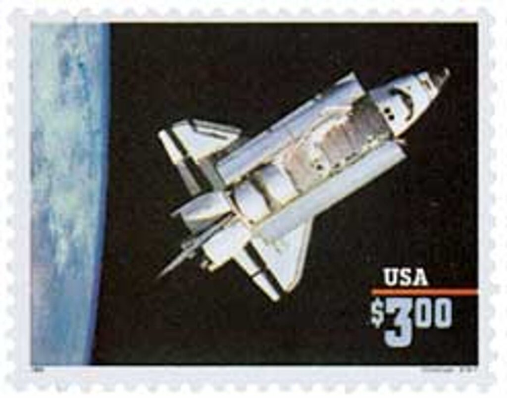 2544 - 1995 $3 Space Shuttle 'Challenger', Priority Mail