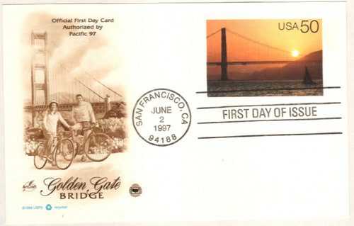 UX283 - 1997 40c Golden Gate at Sunset
