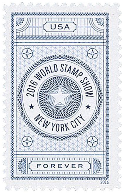5062 - 2016 First-Class Forever Stamp - World Stamp Show: Blue Vignette