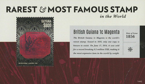 M11431 - 2014 $800 British Guiana 1c Magenta