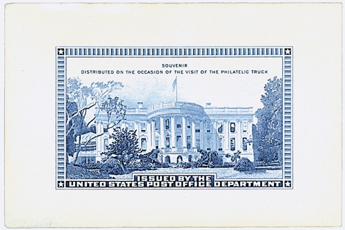 M396 - 1939 Philatelic Truck Souvenir Sheet, with Gum