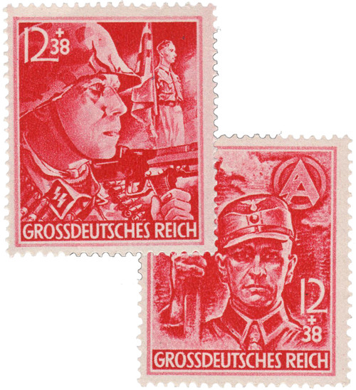 B292-93 - 1945 Germany - Final Third Reich Issue - Nazi Semipostal Stamps (limit 1 per order)