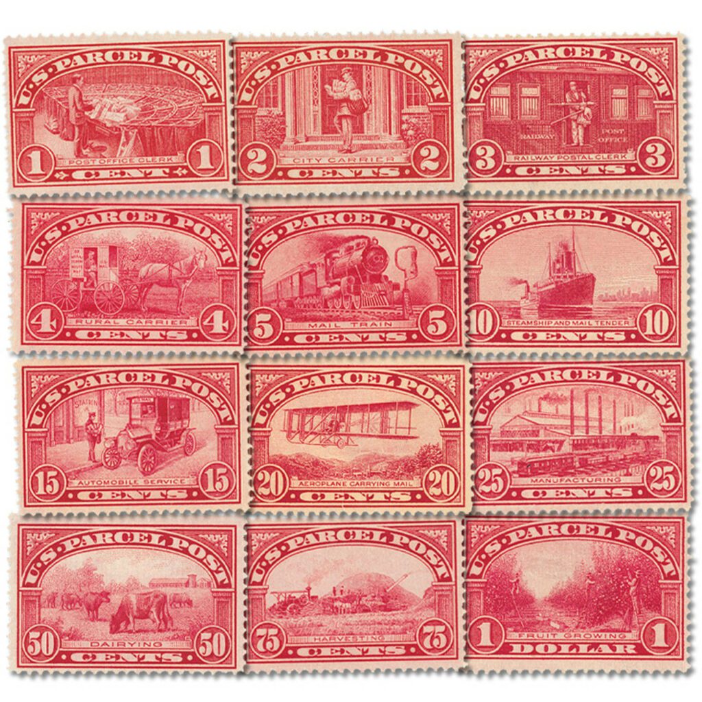 Q1-12 - 1912-13 Parcel Post Stamps 12v