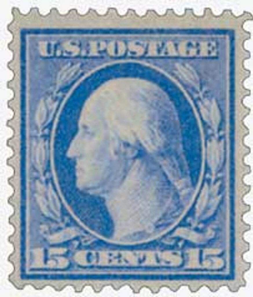 366 - 1909 15c Washington, ultramarine, perf 12