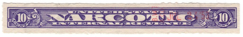 RJA54b - 1919-64 10c violet Rouletted 7