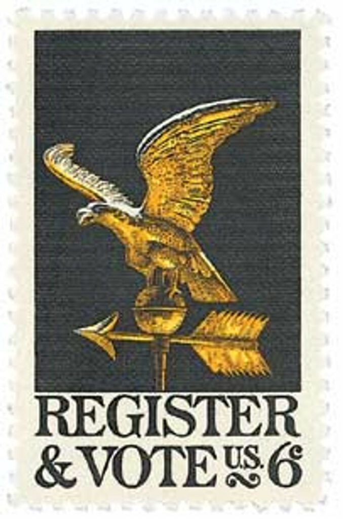 1344 - 1968 6c Register and Vote