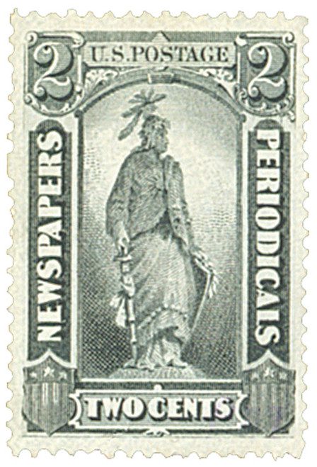 PR9 - 1875 2c Newpaper & Periodical Stamp - Statue of Freedom, black