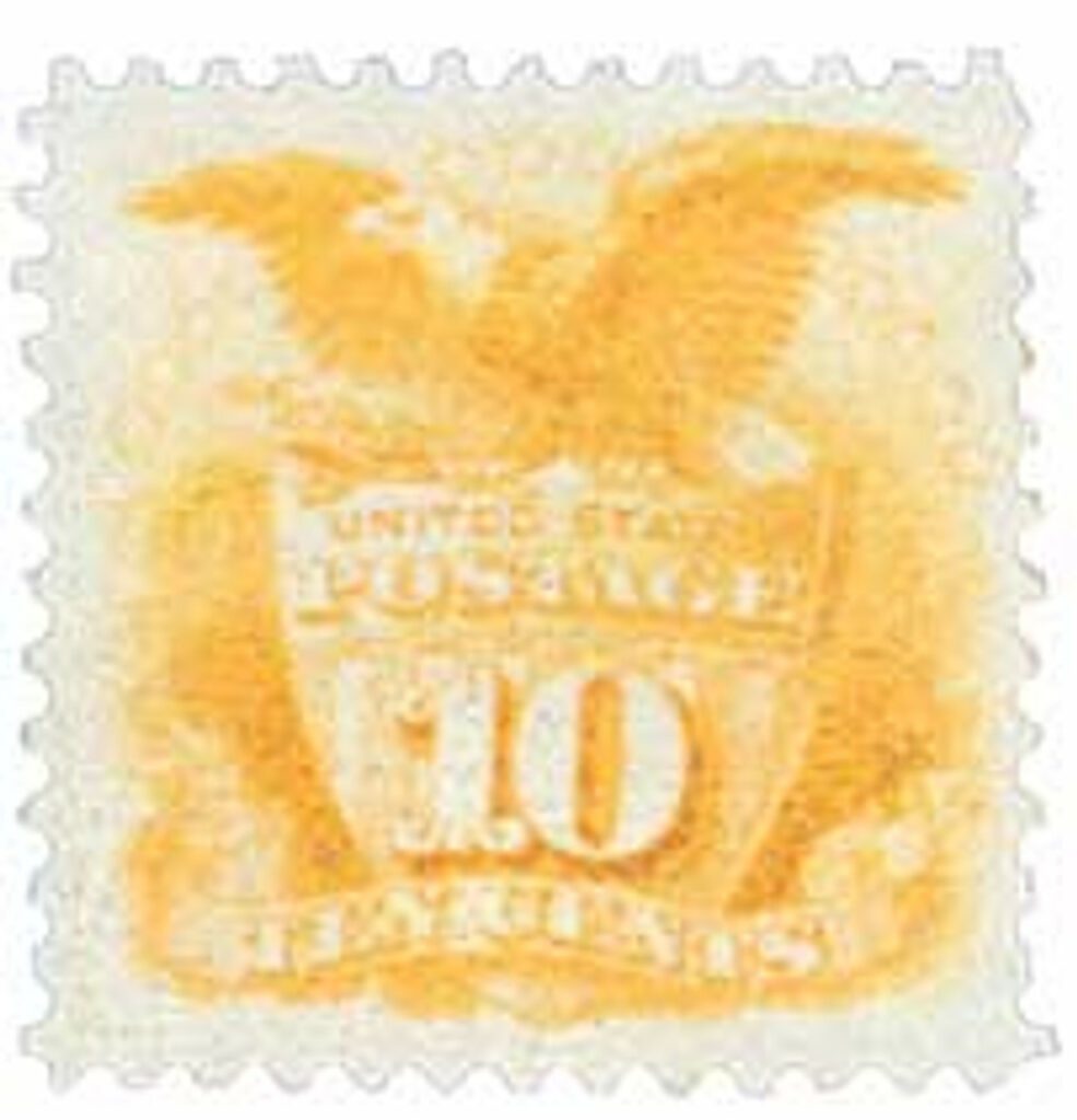116 - 1869 10c Shield and Eagle, yellow