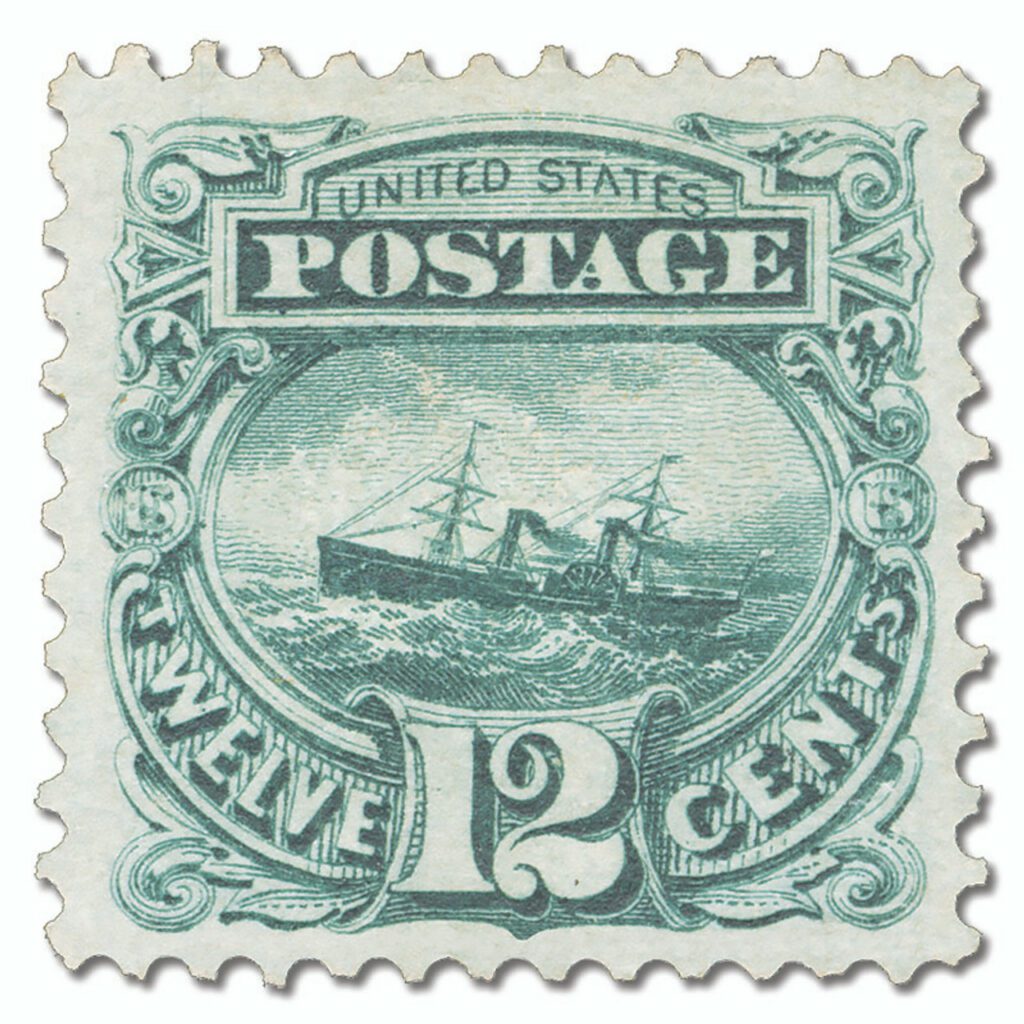117 - 1869 12c S.S. Adriatic, green