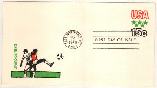 U596 - 1979 15c Stamped Envelopes and Wrappers - red, green & black