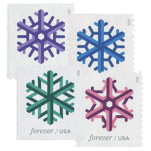 5031-34 - 2015 First-Class Forever Stamp - Geometric Snowflakes