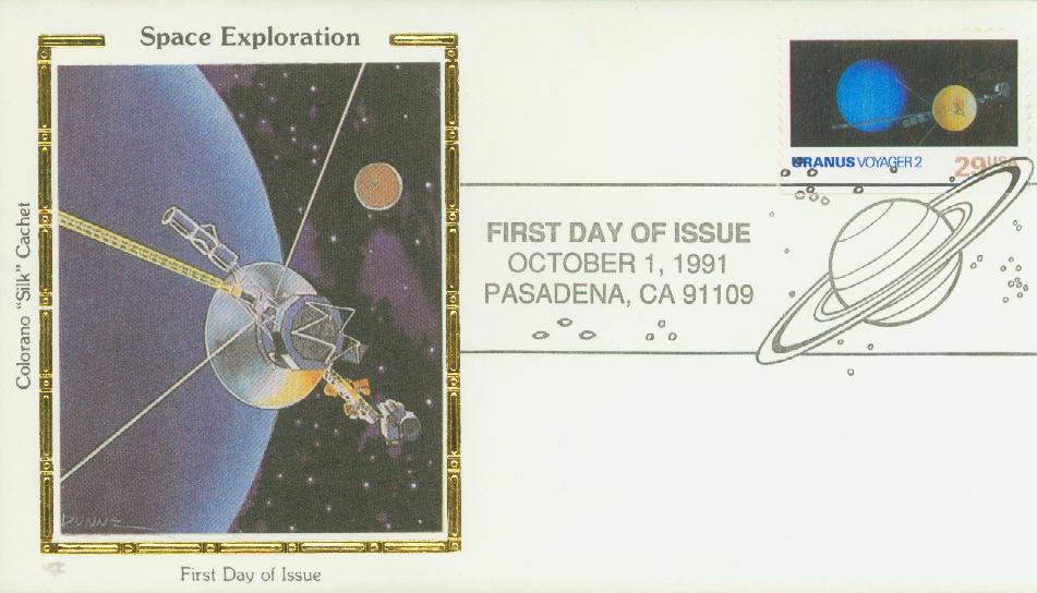 2575 - 1991 29c Space Exploration: Uranus Colorano Silk Cachet First Day Cover