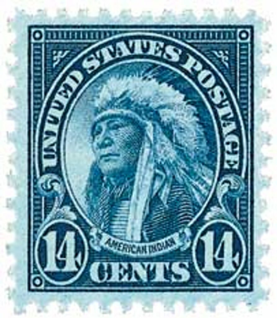 695 - 1931 14c American Indian, dark blue