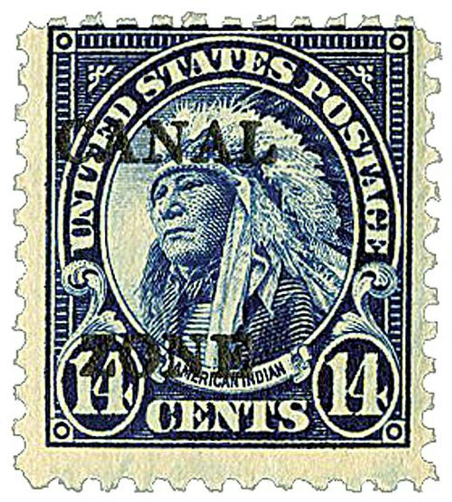 CZ89 - 1928 14c Canal Zone - American Indian, overprint, type B, dark blue