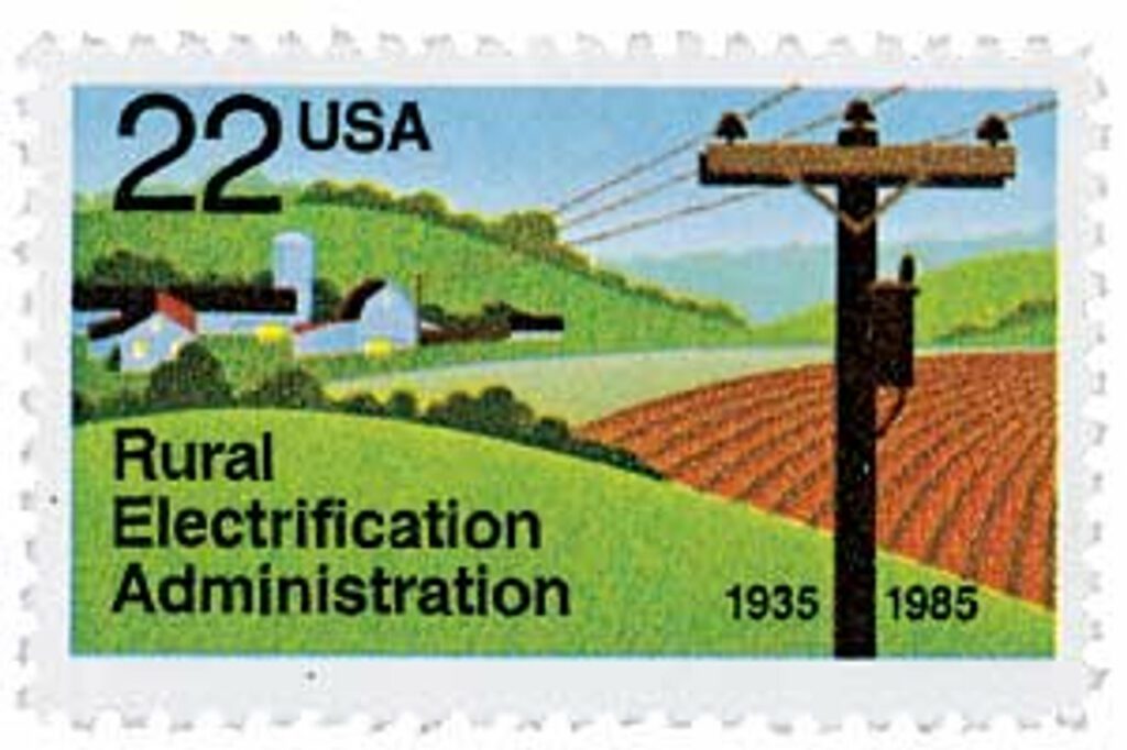 2144 - 1985 22c Rural Electrification Administration
