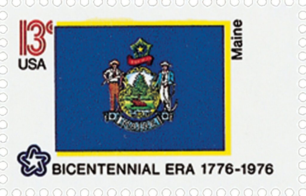 1655 - 1976 13c State Flags: Maine