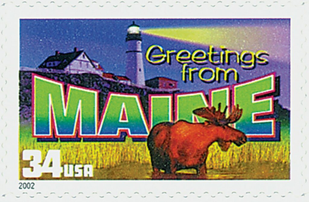 3579 - 2002 34c Greetings From America: Maine