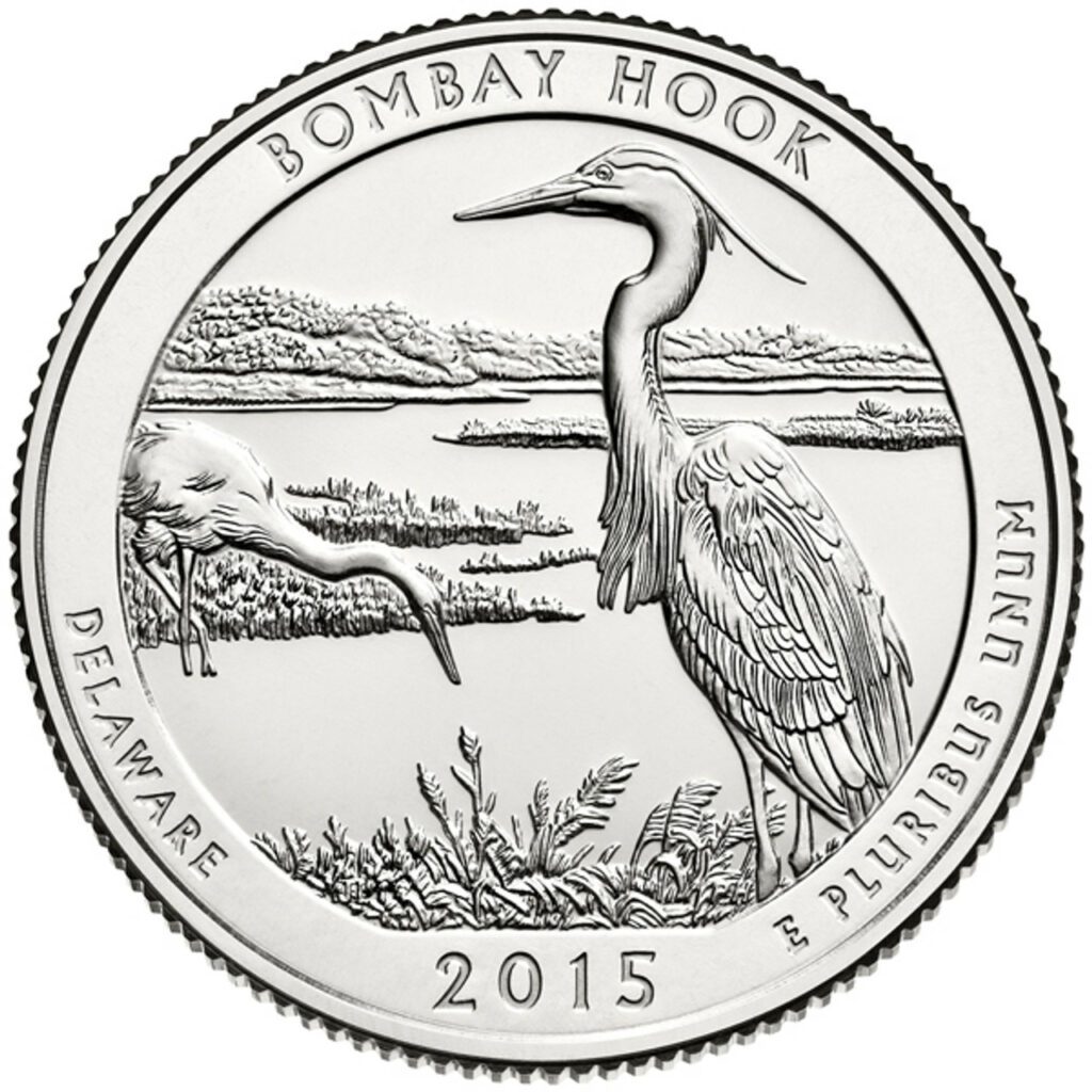 CNDEBH25P - 2015 Bombay Hook National Wildlife Refuge Quarter, P Mint