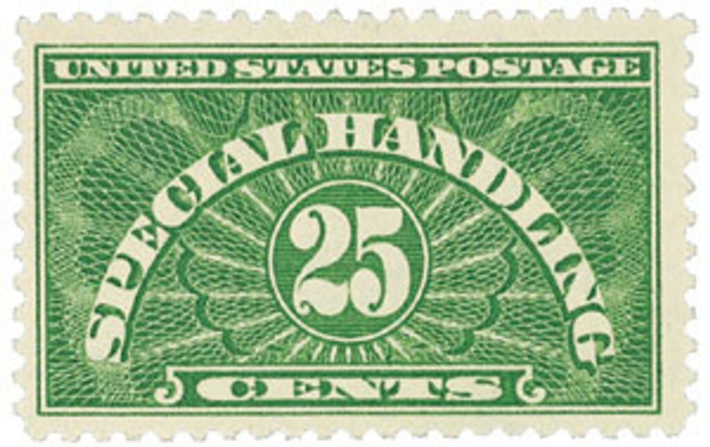 QE4 - 1925 Special Handling 25¢, Deep Green