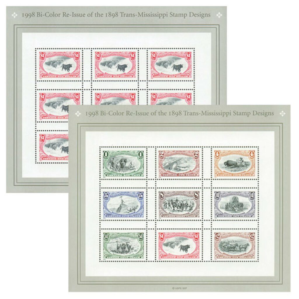 3209-10 - 1998 Trans-Mississippi, Set of 2 Souvenir Sheets