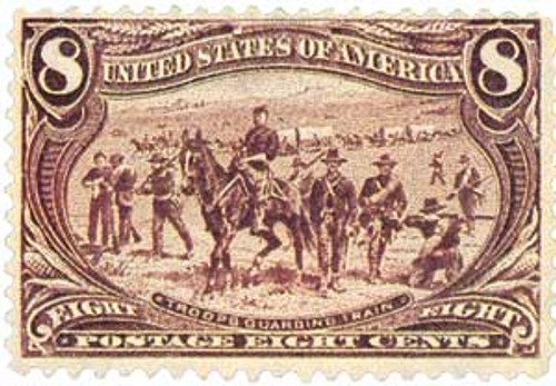 289 - 1898 8c Trans-Mississippi Exposition: Troops Guarding Train