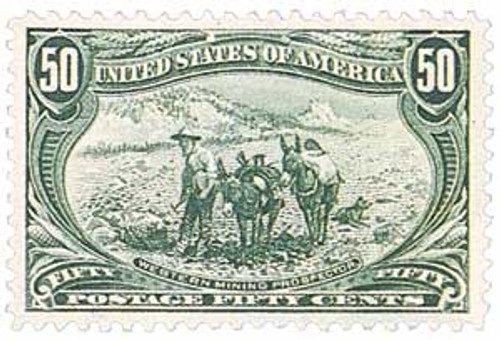 291 - 1898 50c Trans-Mississippi Exposition: Western Mining Prospector