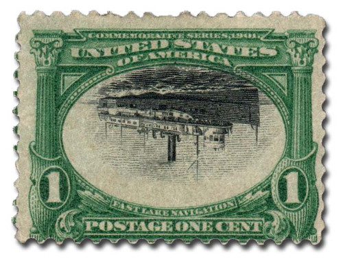 294a - 1901 1c Pan-American Exposition: Fast Lake Navigation Invert