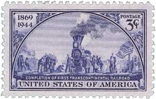 922 - 1944 3c Completion of First Transcontinental Railroad