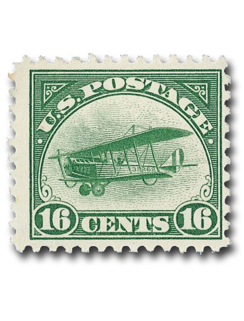C2 - 1918 16c Curtiss Jenny, green