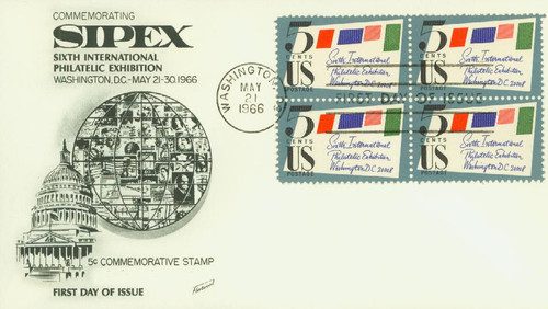 1310 FDC - 1966 5c SIPEX