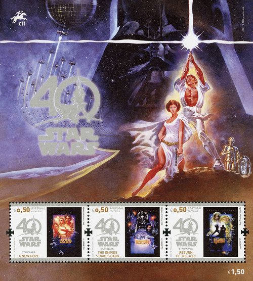 M11946 - 2017 Star Wars 40th Anniversary, Mint Souvenir Sheet, Portugal